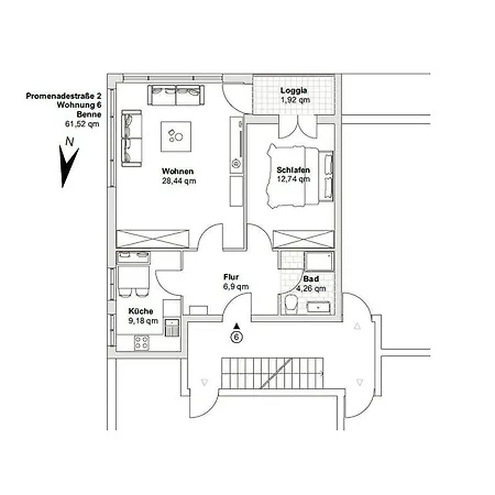 Ferienwohnung Benne Apartment *